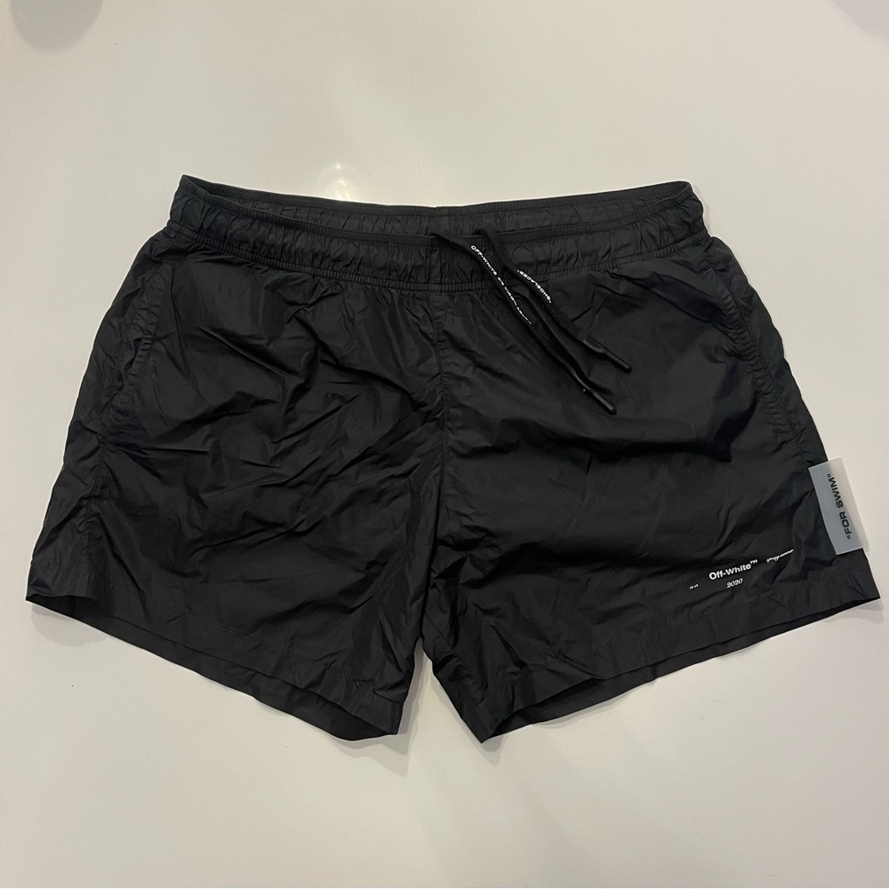 Black Off White Mens swim trunks Large